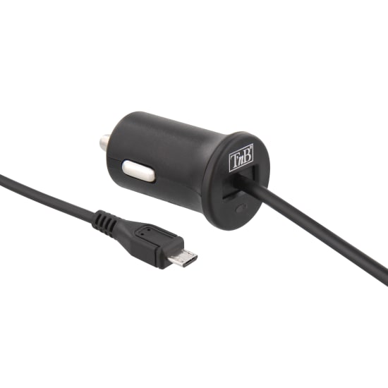 Cargador de mechero micro USB de 5W con cable integrado