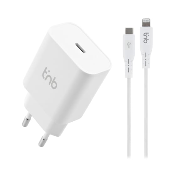 1 paquete de carga sectorial USB Type-C Power Delivery de 20 W + cable USB Type-C a Lightning