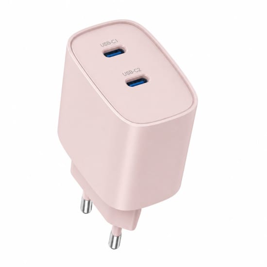 Chargeur GAN compact 45W - câble 2 mètres inclus - rose poudré