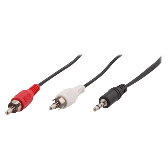 3.5mm male jack / 2 RCA male cable 1.2m