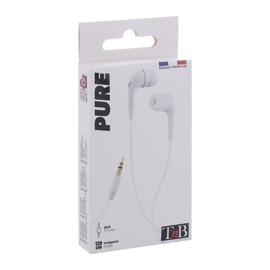 Conector para auriculares con cable PURE blanco - 2