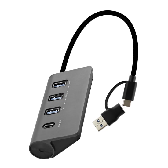 Hub 4 en 1 USB-A & USB-C 3.0 en aluminium vers 3x USB-A + 1xUSB-C - 2