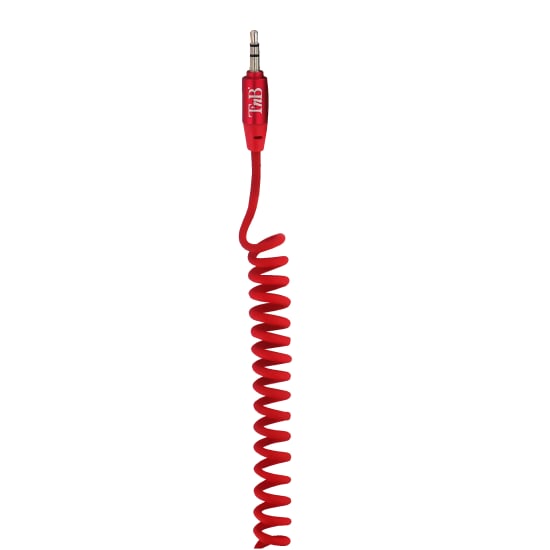 Twist cable jack 3.5mm male / jack 3.5mm male 1.8m red - 2