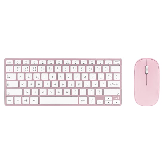 Clavier et souris Bluetooth iClick color - rose
