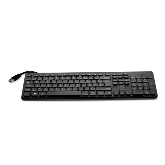 Teclado con cable con concentrador 3x USB-A