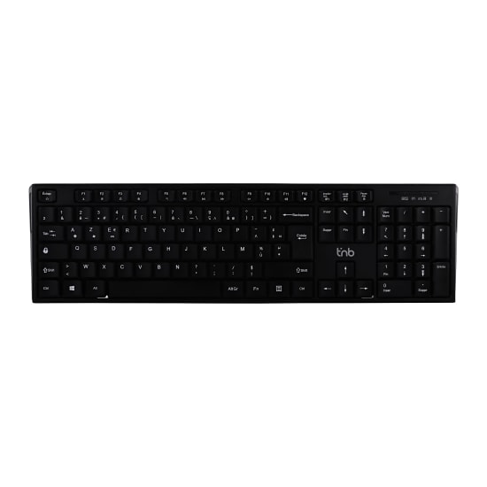 Teclado inalámbrico recargable Bluetooth + USB-A 2.4 Ghz - AZERTY (FR)