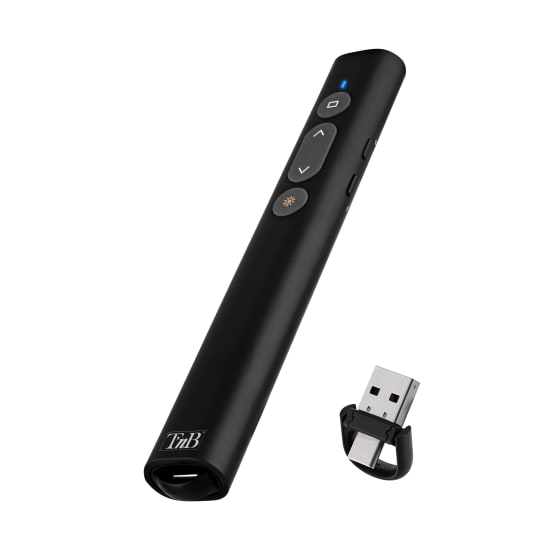 Láser de presentación recargable USB-A y USB-C - negro - 2