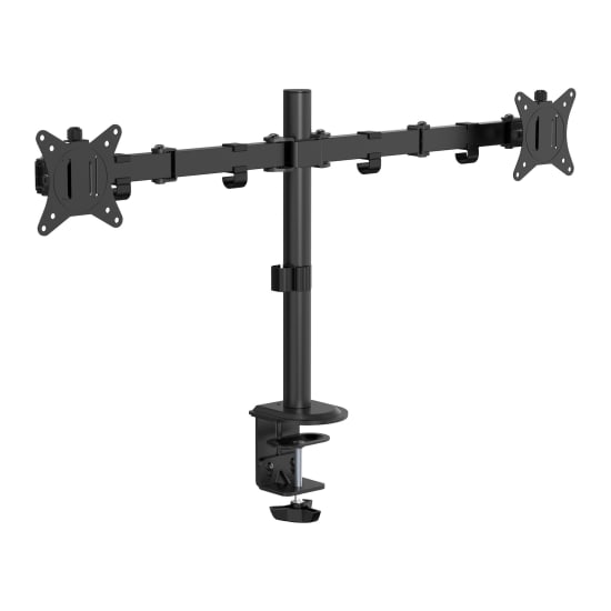 Double height-adjustable and articulated screen support