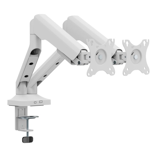 Double arm articulating monitor stand - white - 2