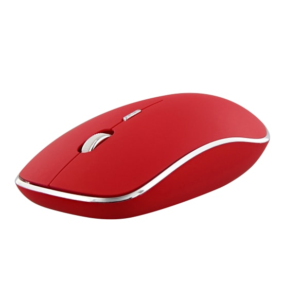 Silent click wireless mouse RUBBY red