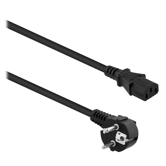 Câble d'alimentation C13 femelle / Schuko coudée mâle 1.5 m