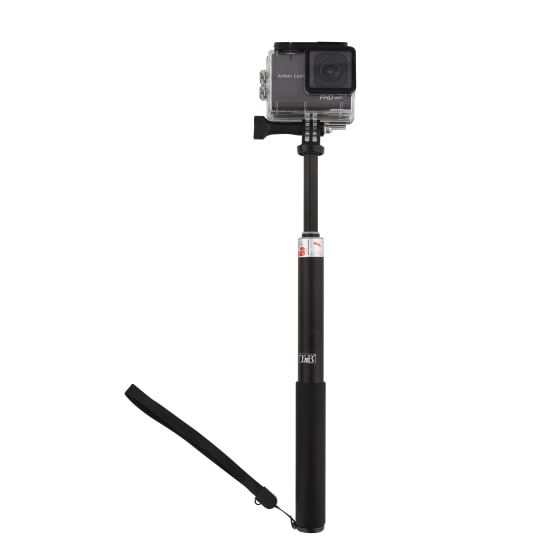 Black pole for sports camera