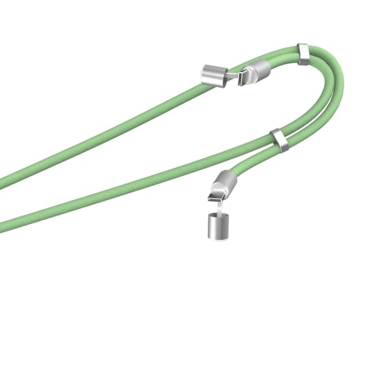 Câble tour de cou USB-C vers USB-C 60W – 2-en-1 Vert - 2