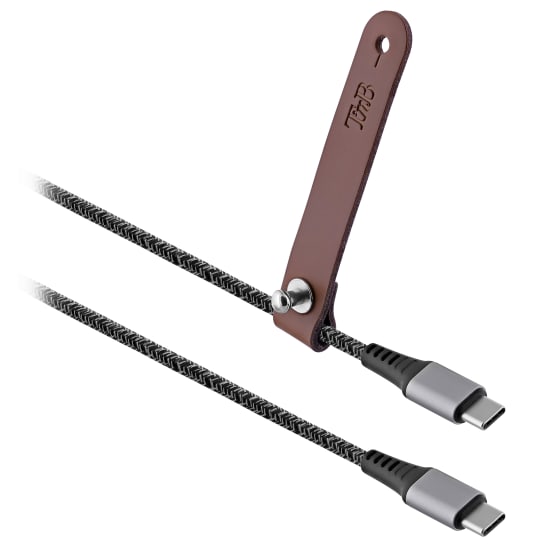 USB-C cable connectors space gray aluminum finish