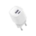 Chargeur secteur 1 USB-C + 1USB-A GAN 20W