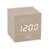 LED alarm clock with wood finish