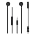 SWEET jack + type-C black wired headphones