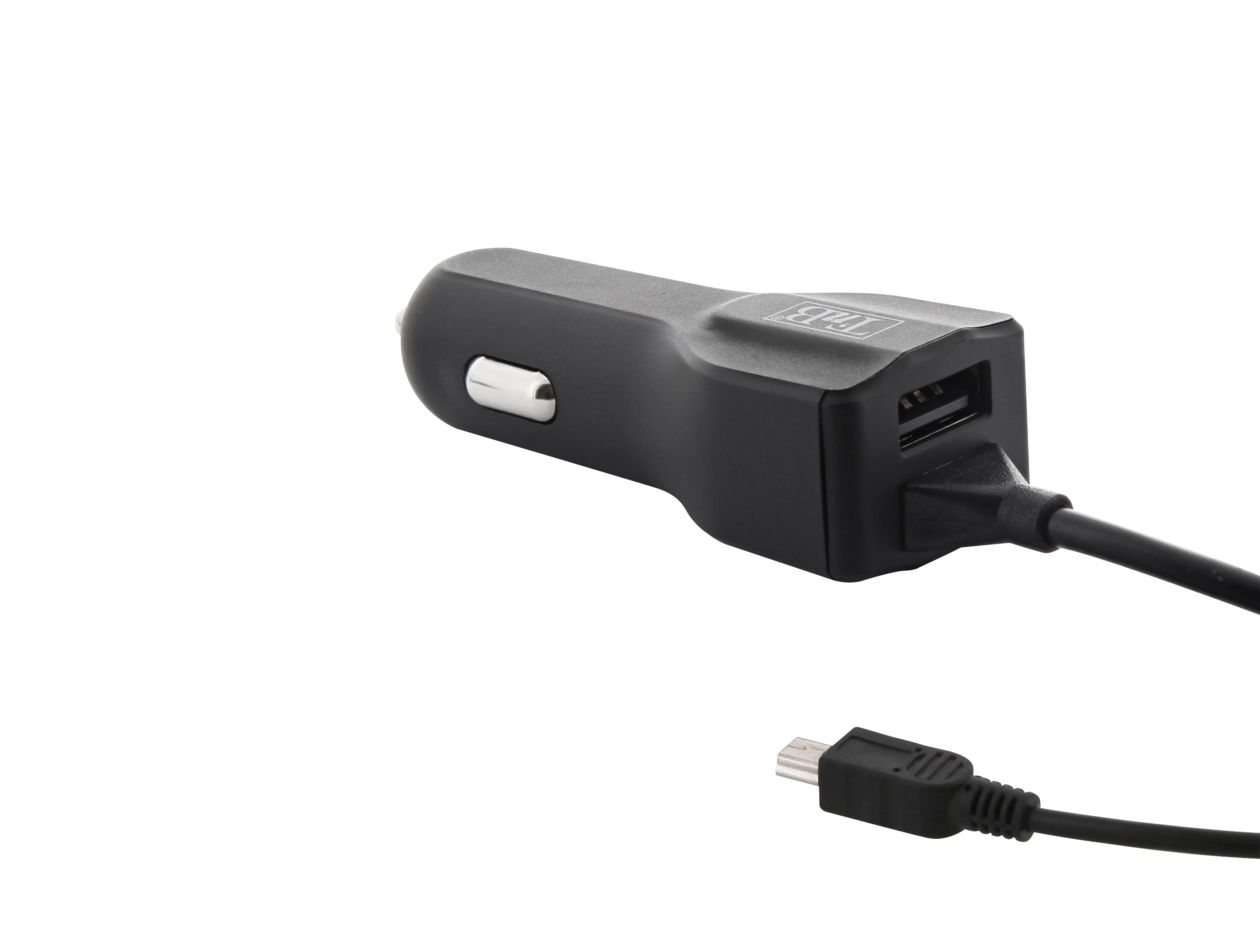 1XUSB-A 15W car charger + mini USB cable1