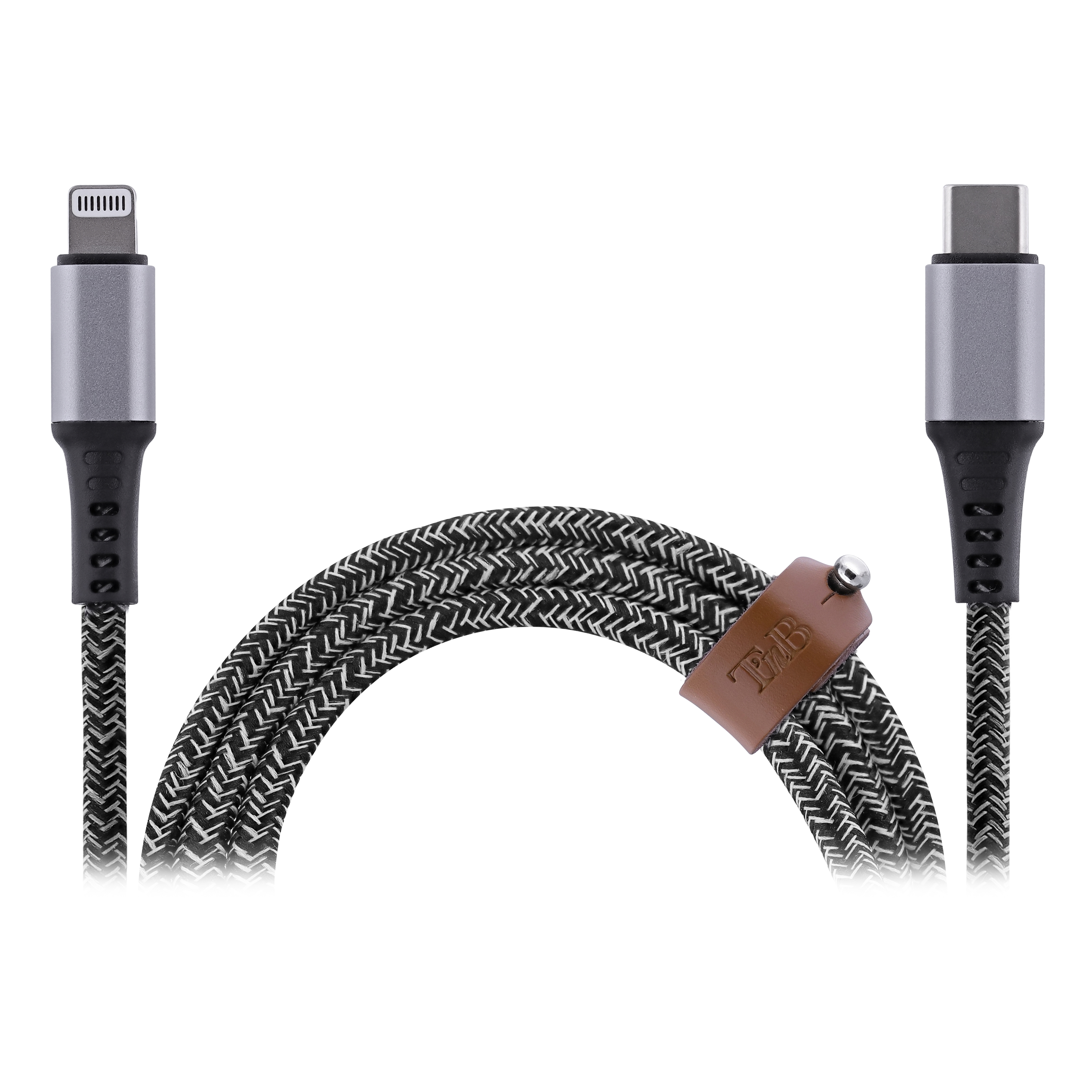 Câble USB-C vers Lightning connecteurs finition alu gris sidéral4