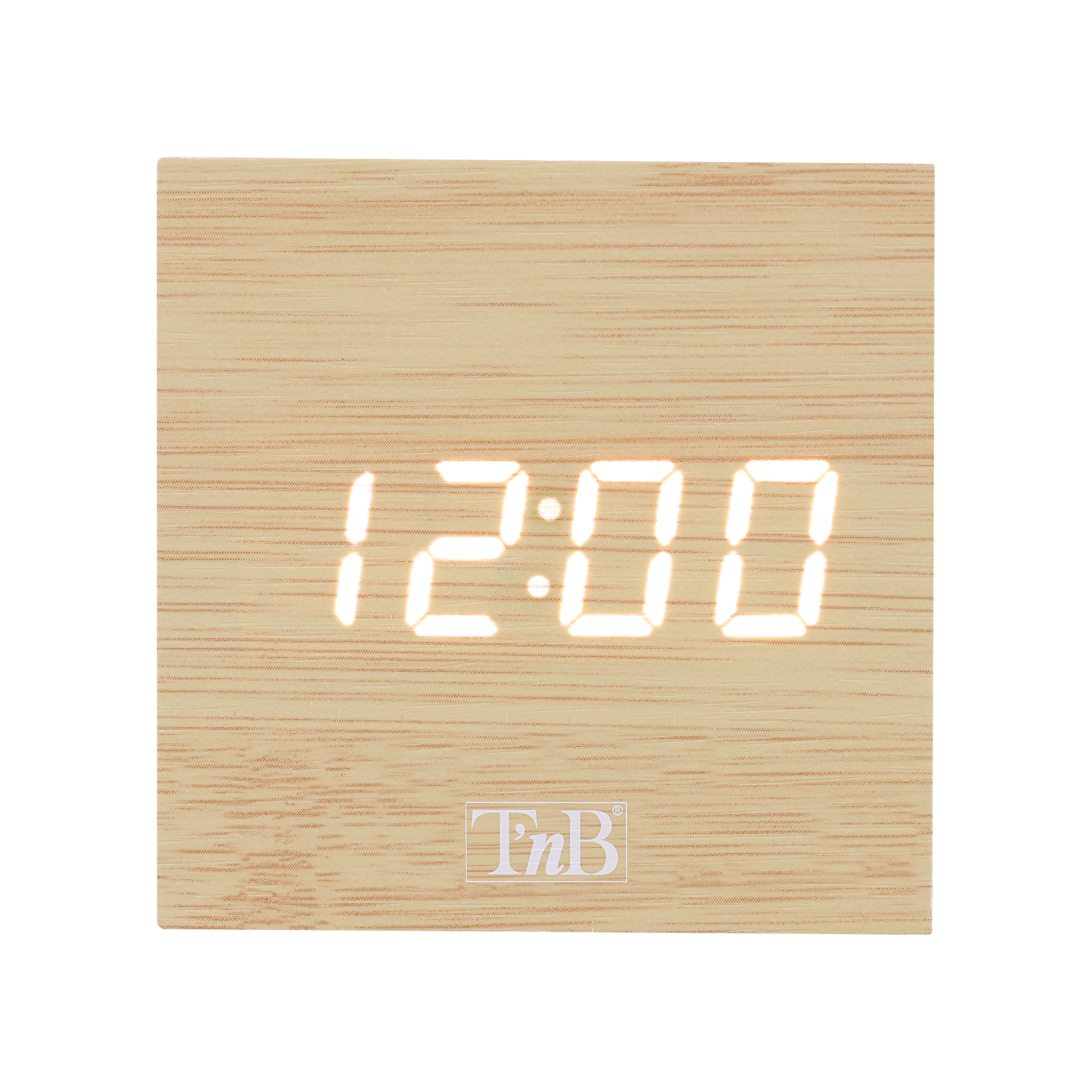 LED alarm clock with wood finish2