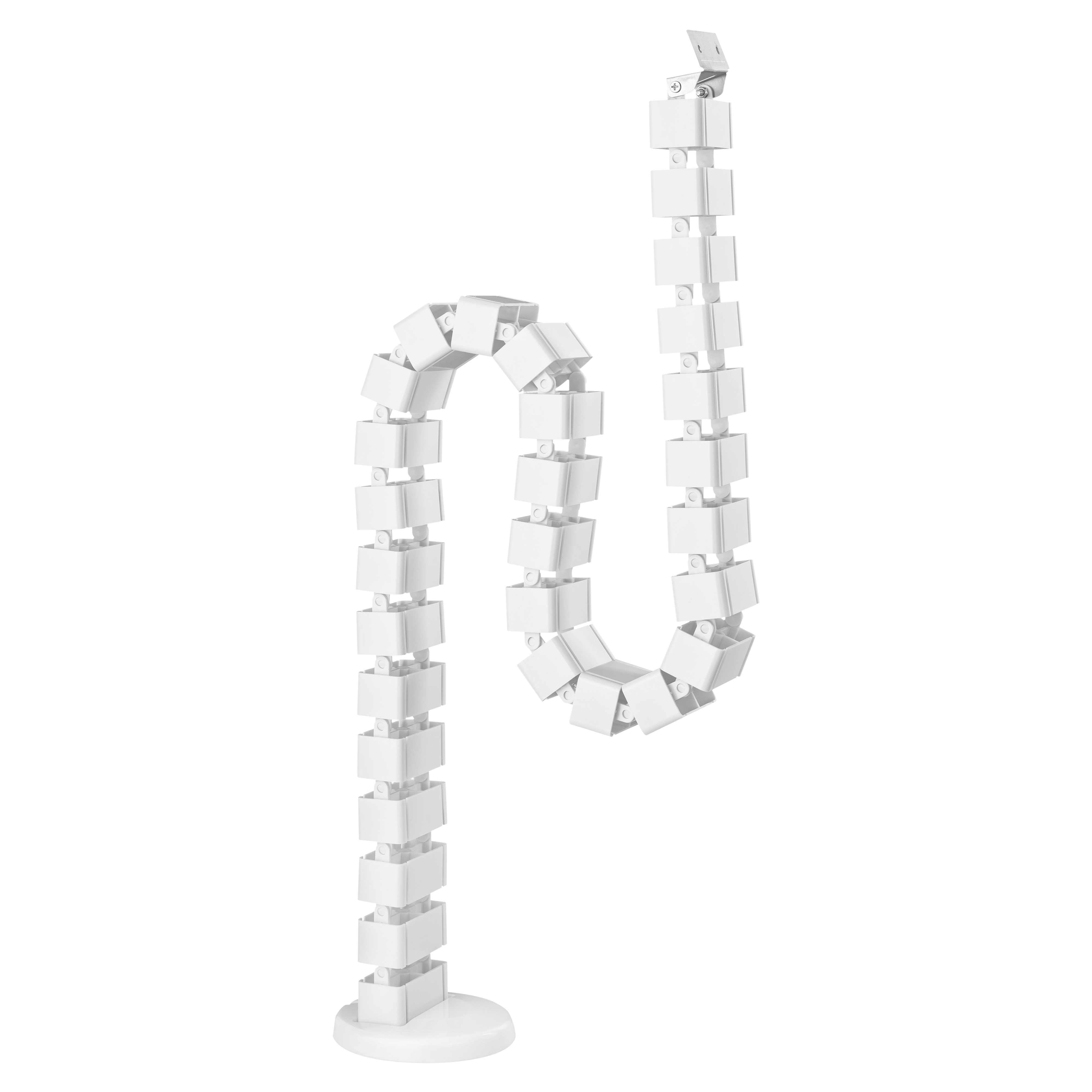 Articulated cable guide with metal base - white1