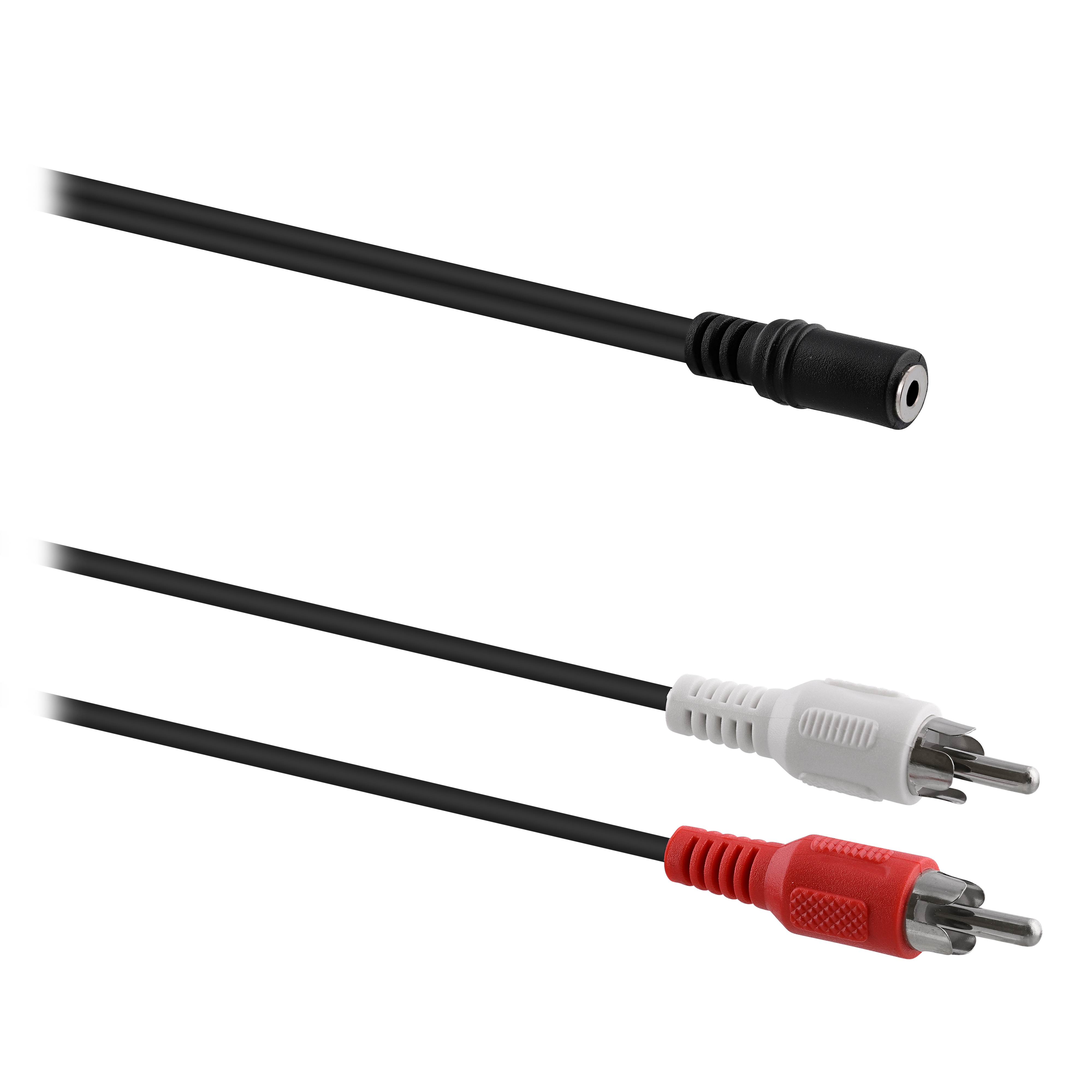 3.5mm female jack / 2 RCA male cable 2m1