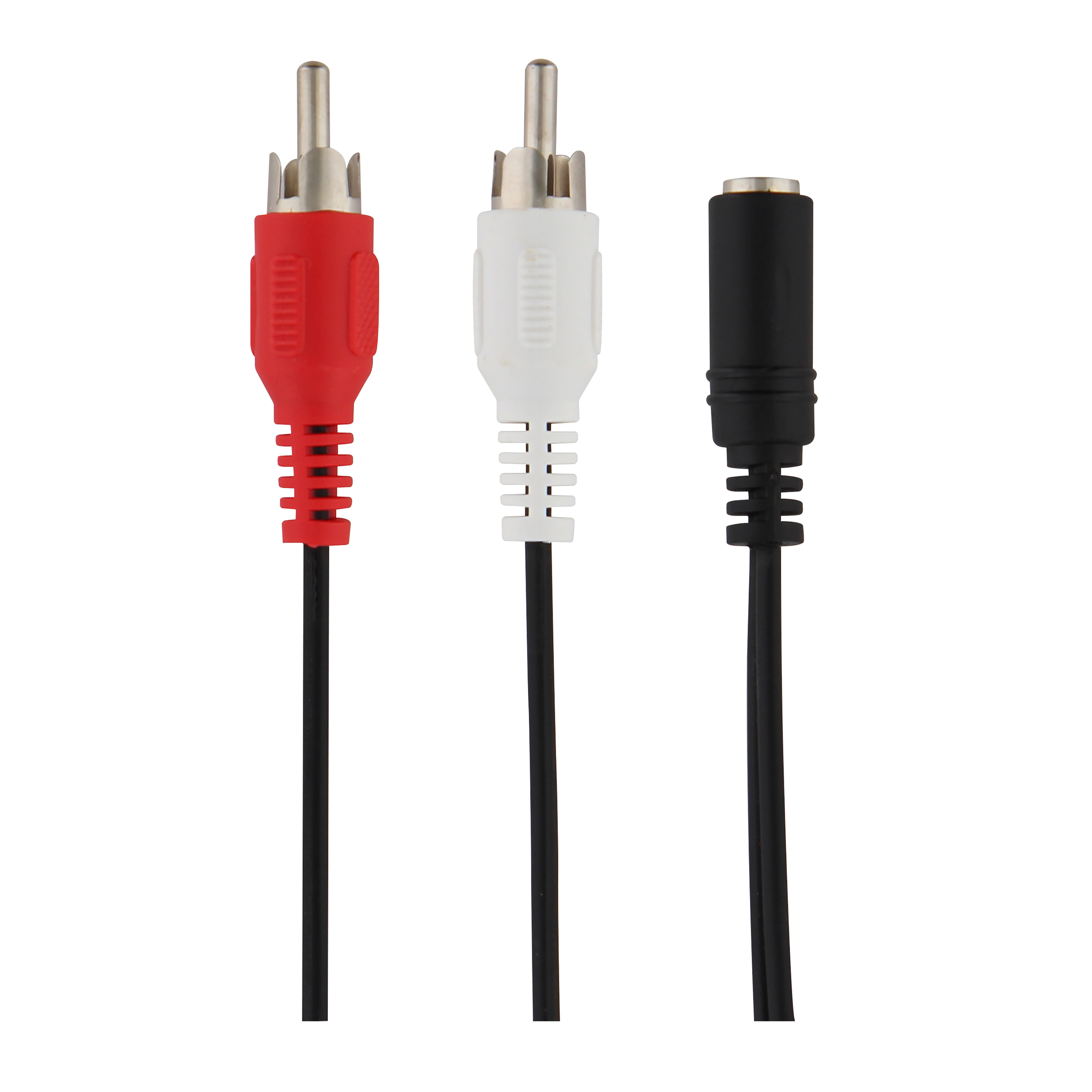 3.5mm female jack / 2 RCA male cable 2m2