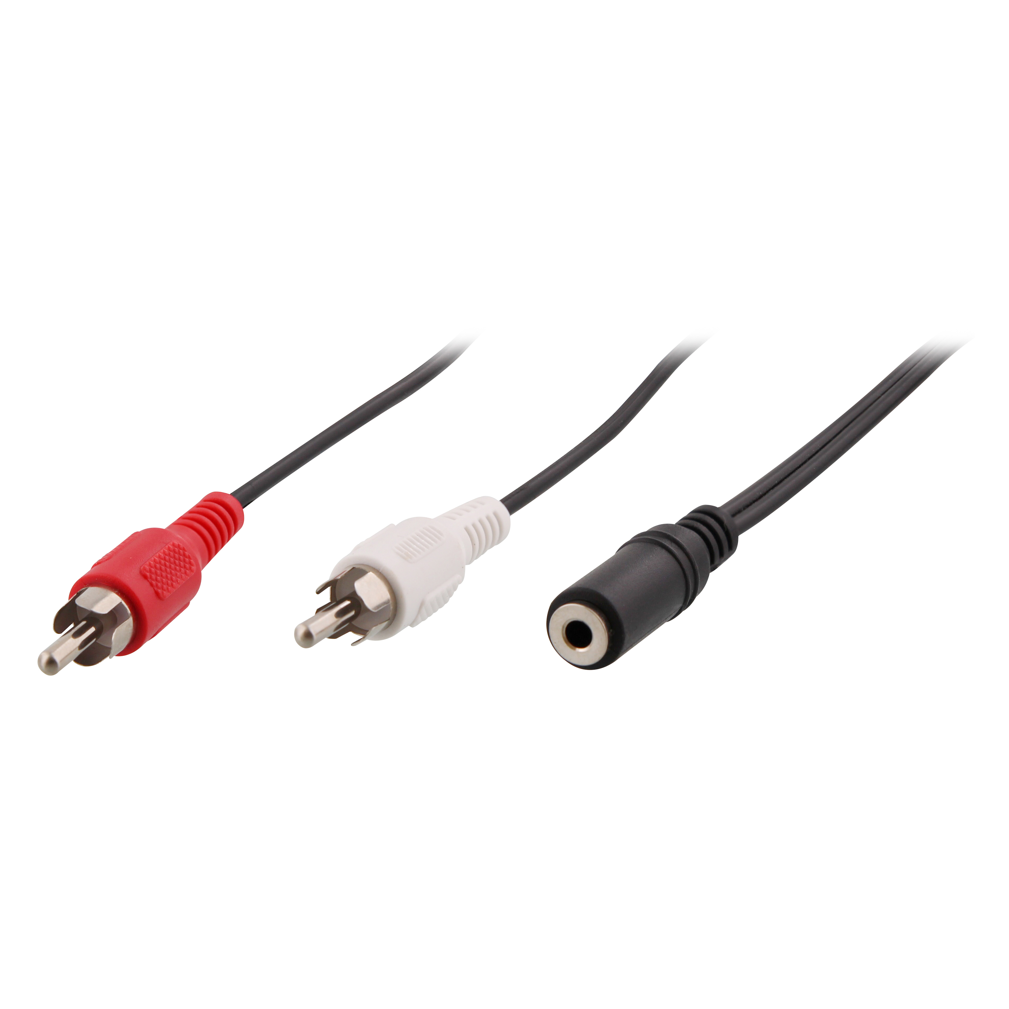 3.5mm female jack / 2 RCA male cable 2m3