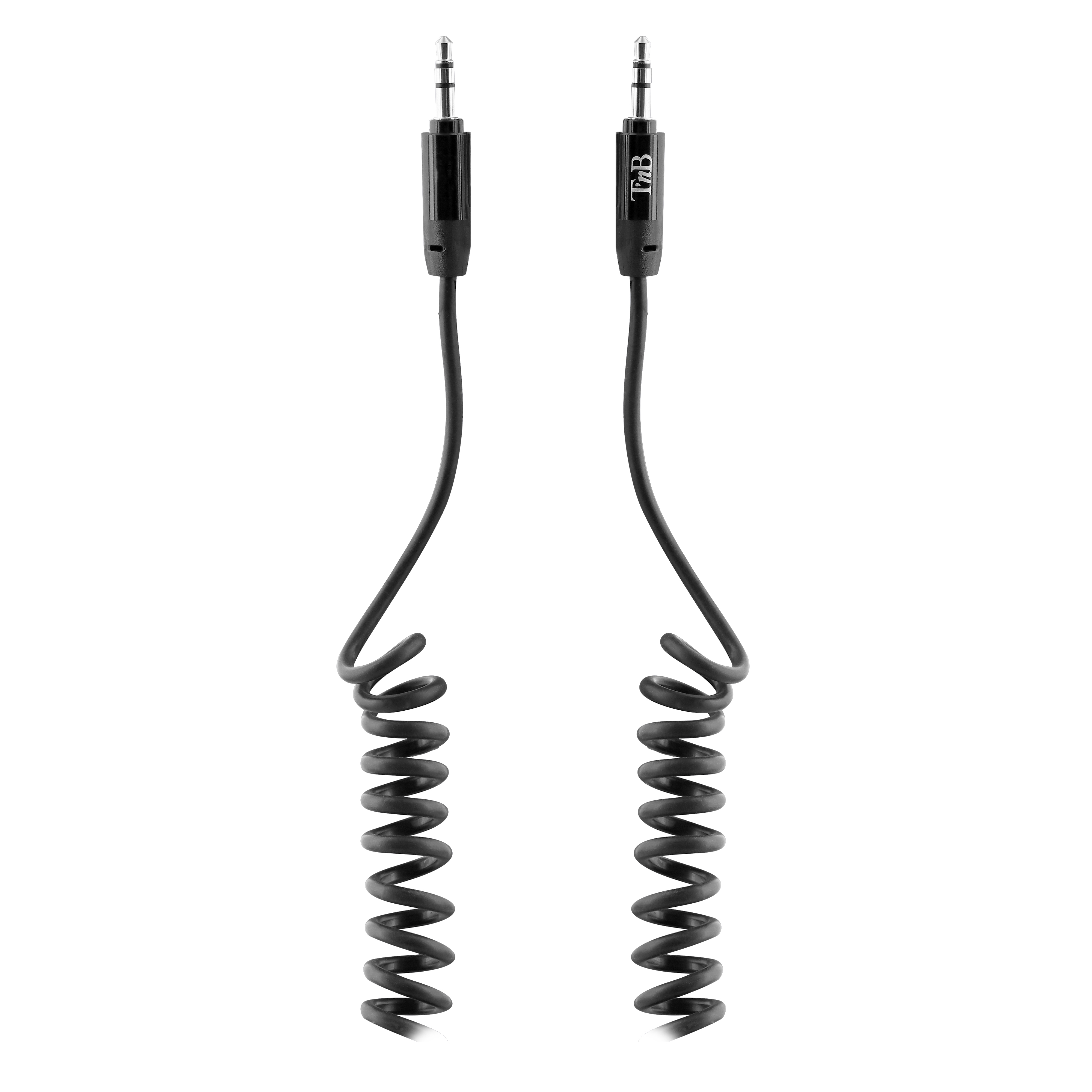 Câble twist jack 3,5mm mâle / jack 3,5mm mâle 1,8m noir1