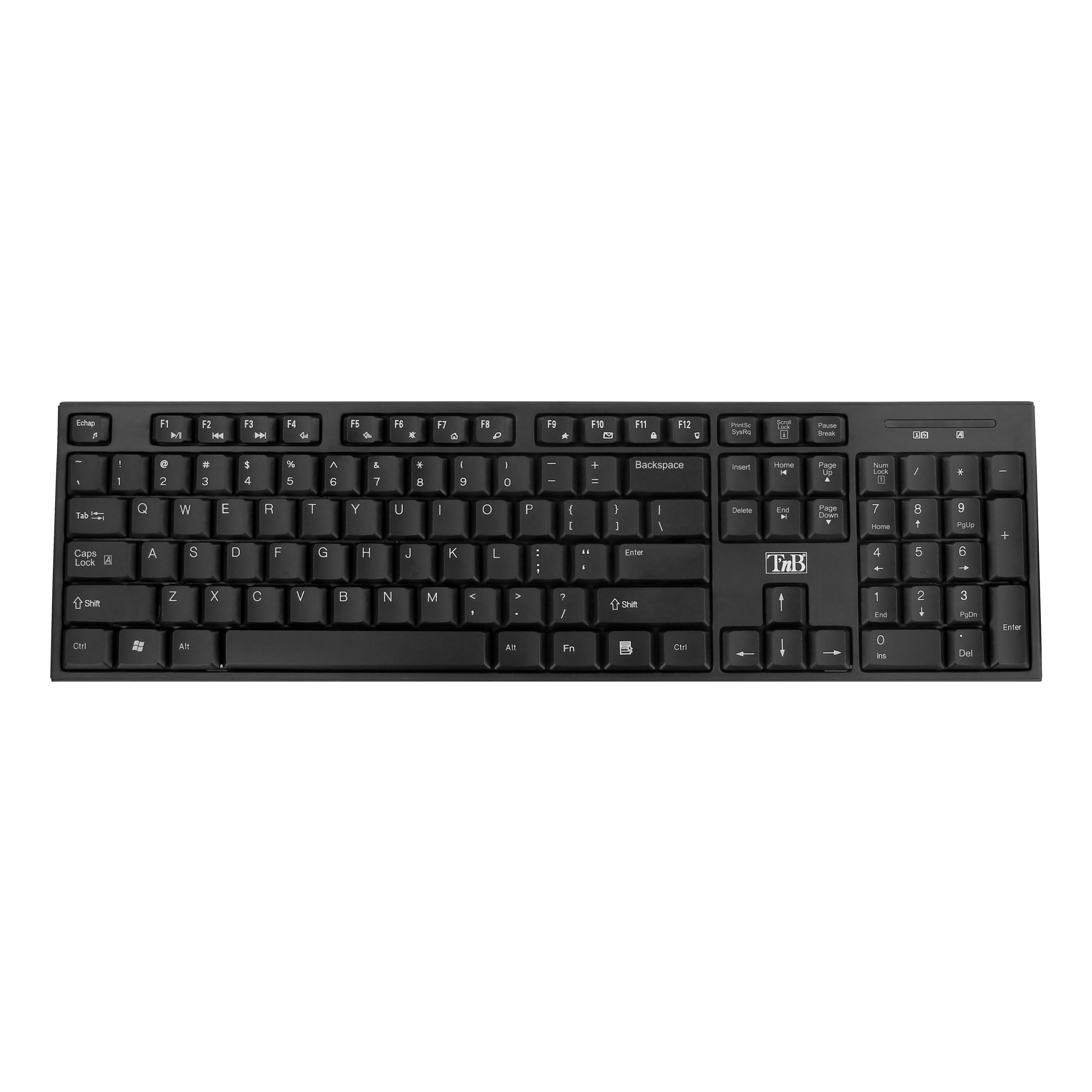 Clavier sans fil QWERTY US - CLASSY noir1