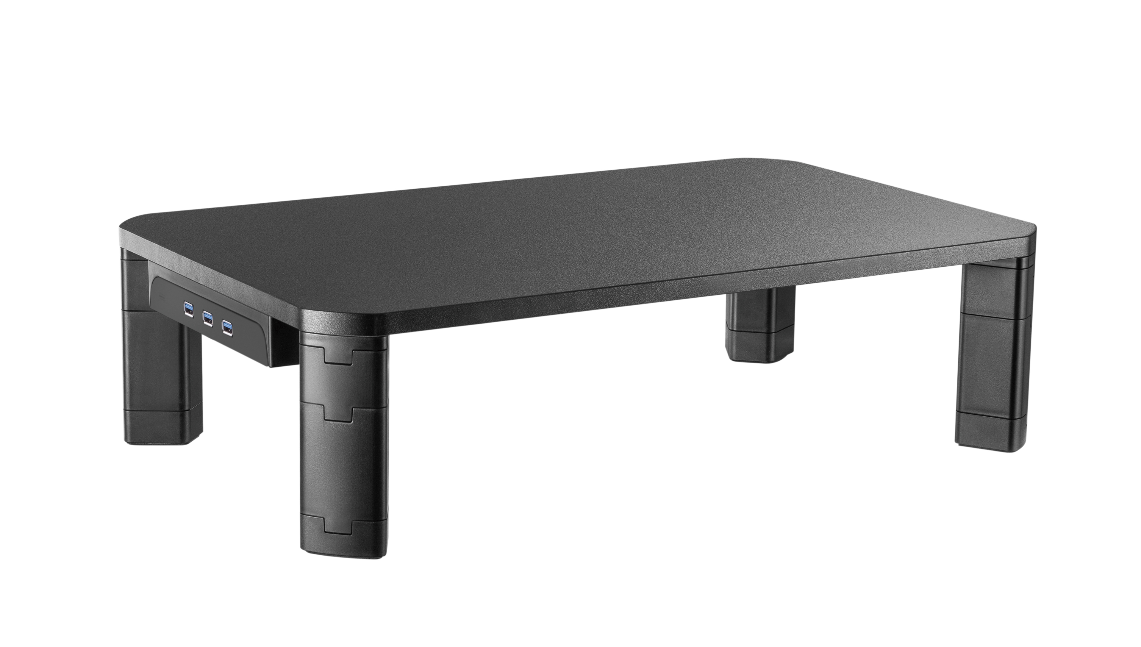 Soporte de pantalla de altura ajustable con concentrador USB 3.02