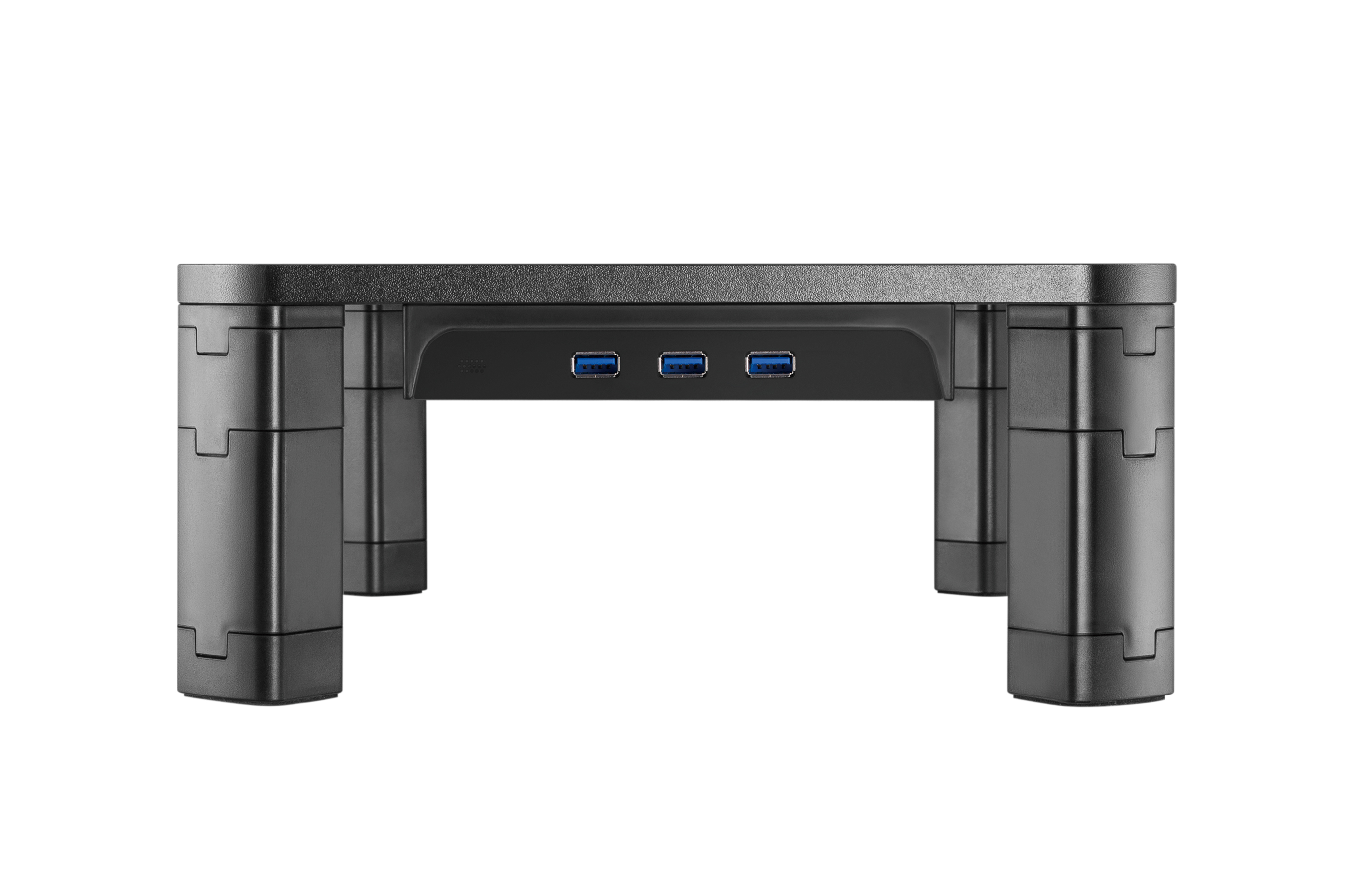 Height-adjustable monitor stand with USB 3.0 hub3