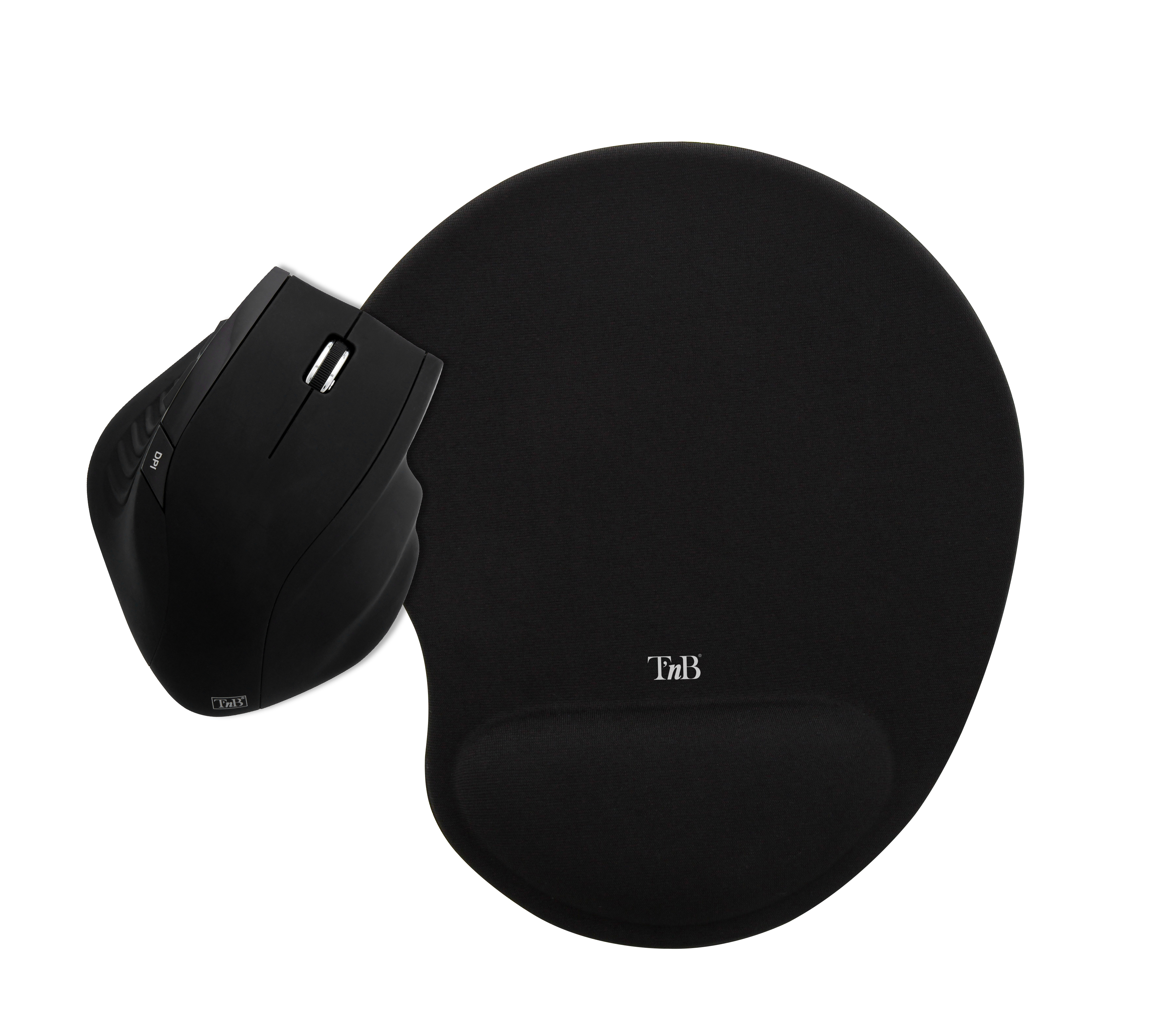 Wireless mouse and ergonomic mouse pad pack1