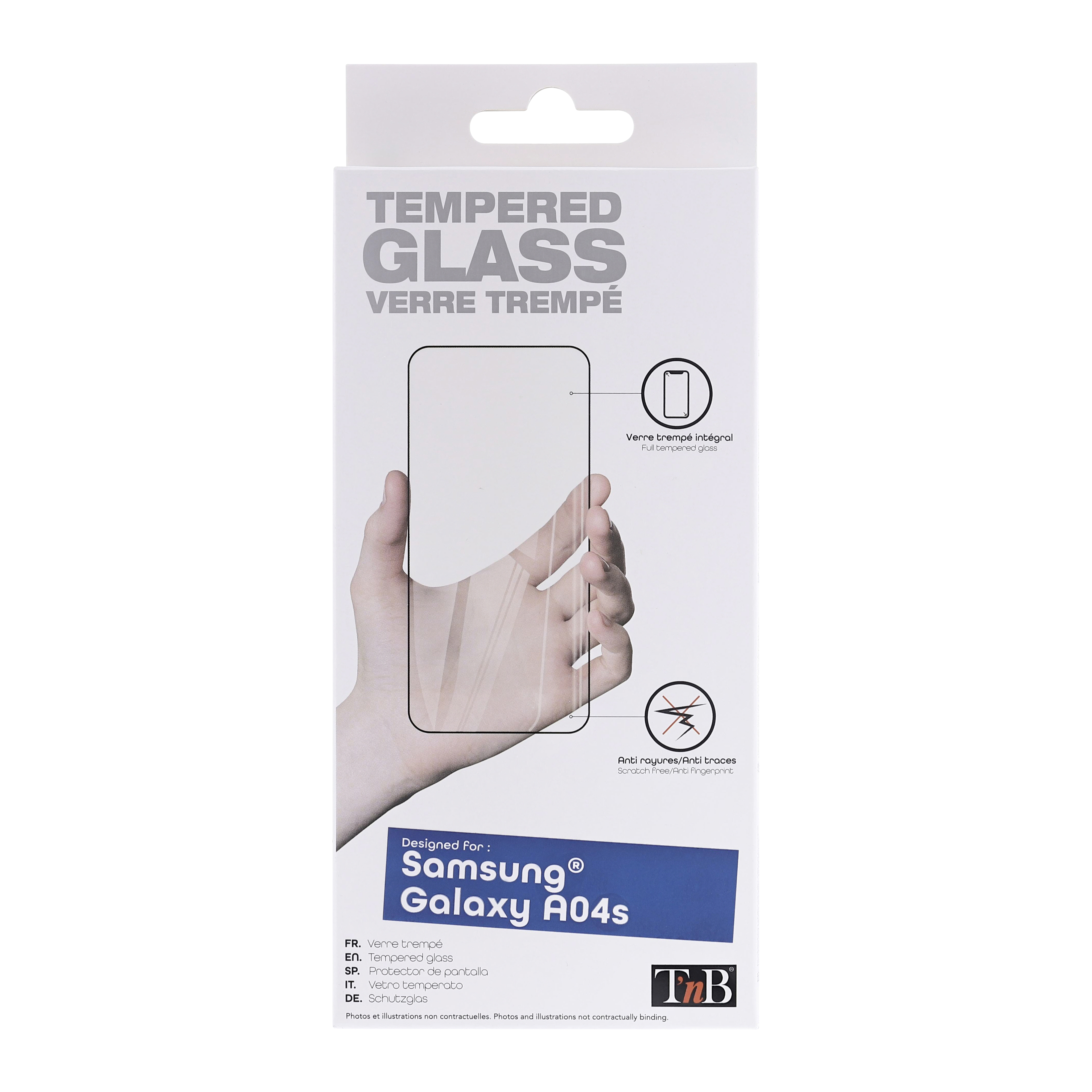 Protection intégrale en verre trempé pour Samsung Galaxy A04s1