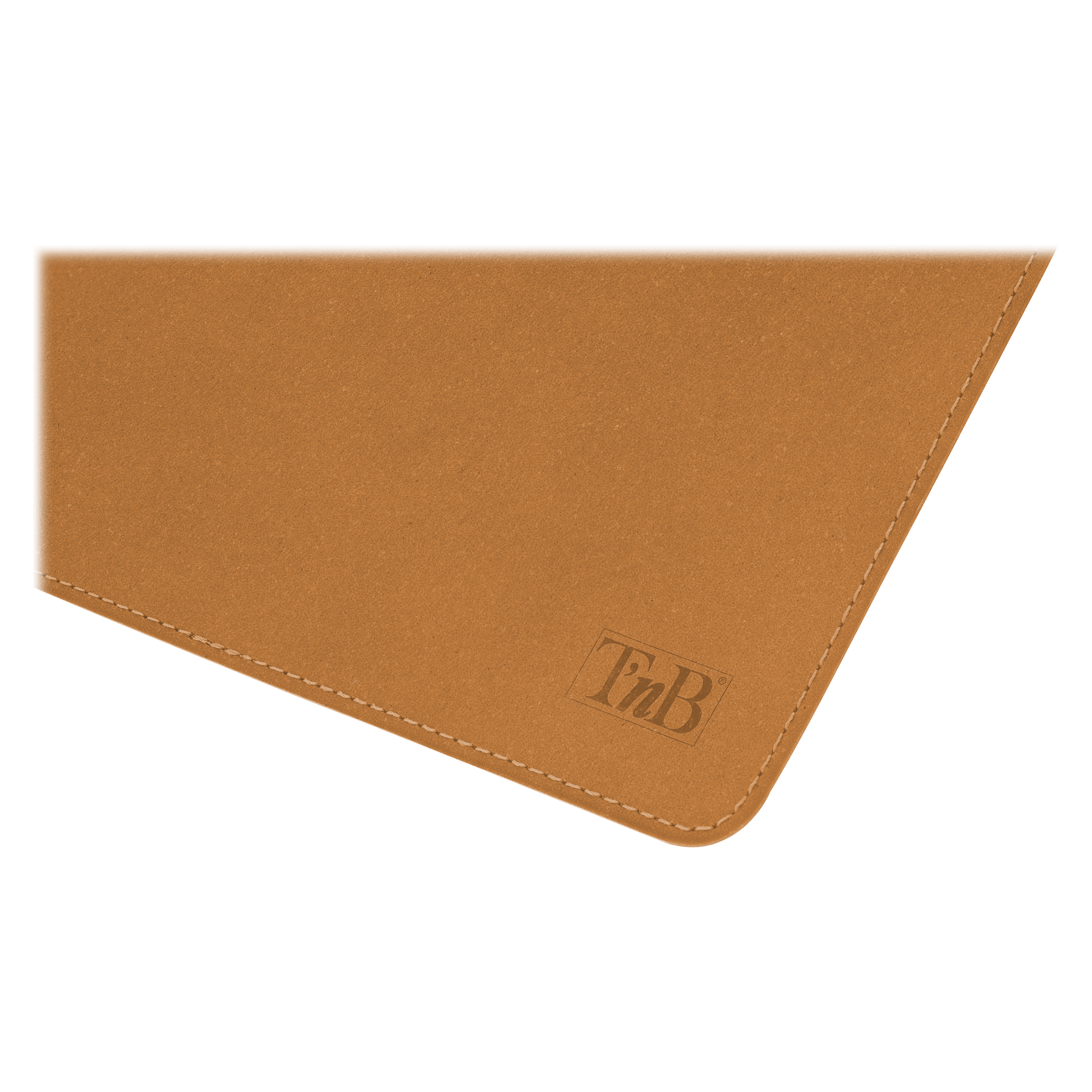 Mouse pad MADE IN FRANCE in genuine recycled leather - light brown2