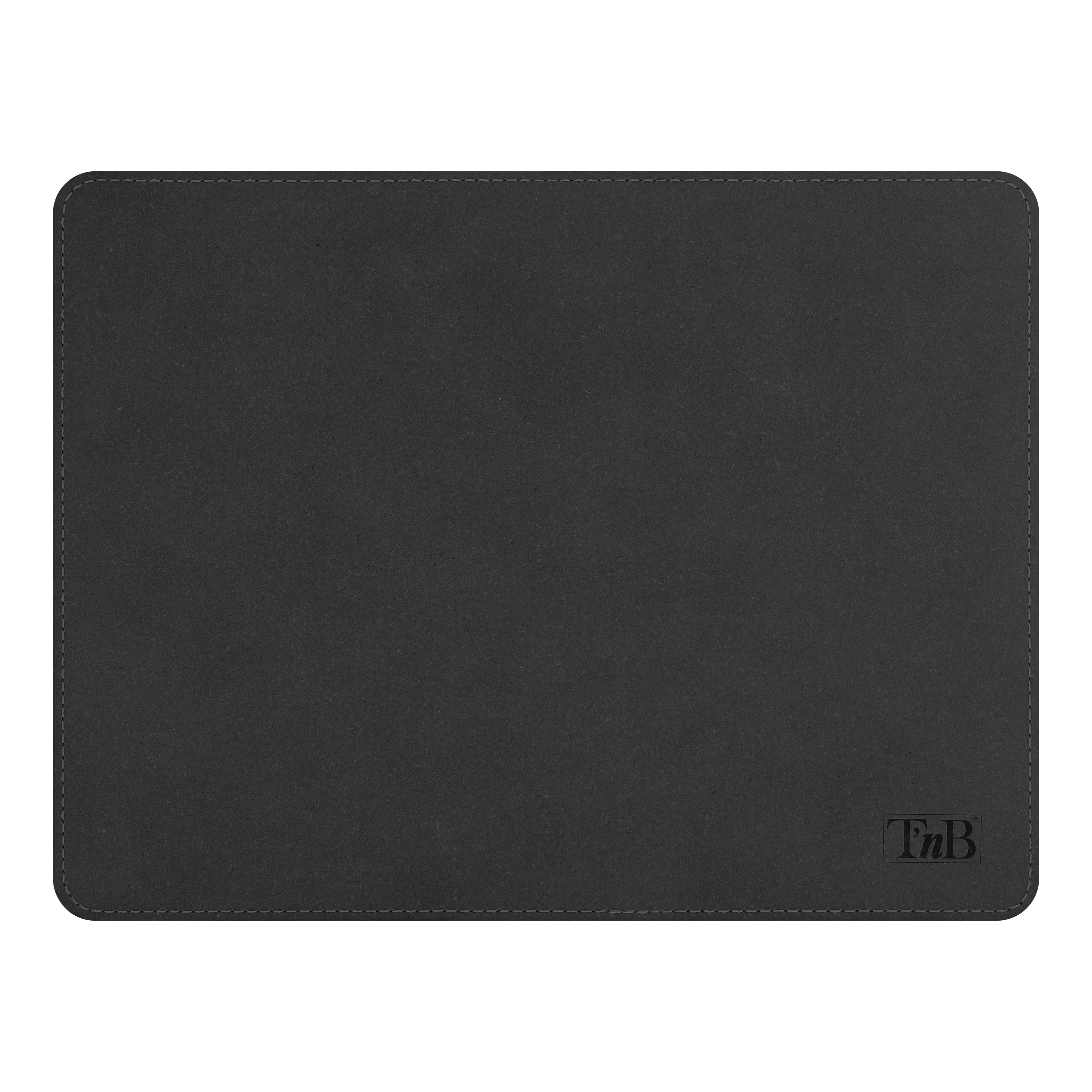 Mouse pad MADE IN FRANCE in genuine recycled leather - black1