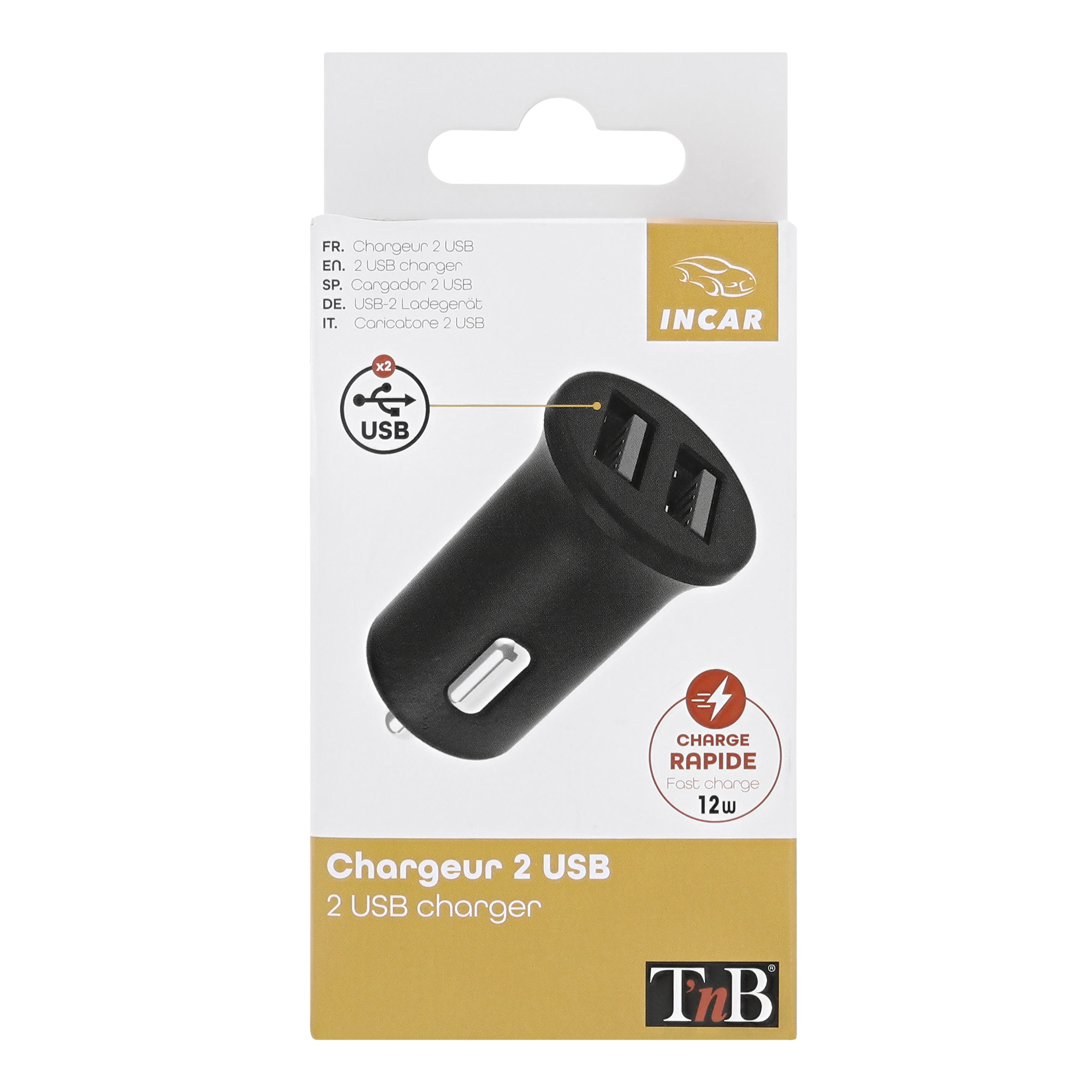 Chargeur allume-cigares 2XUSB-A 12W compact7