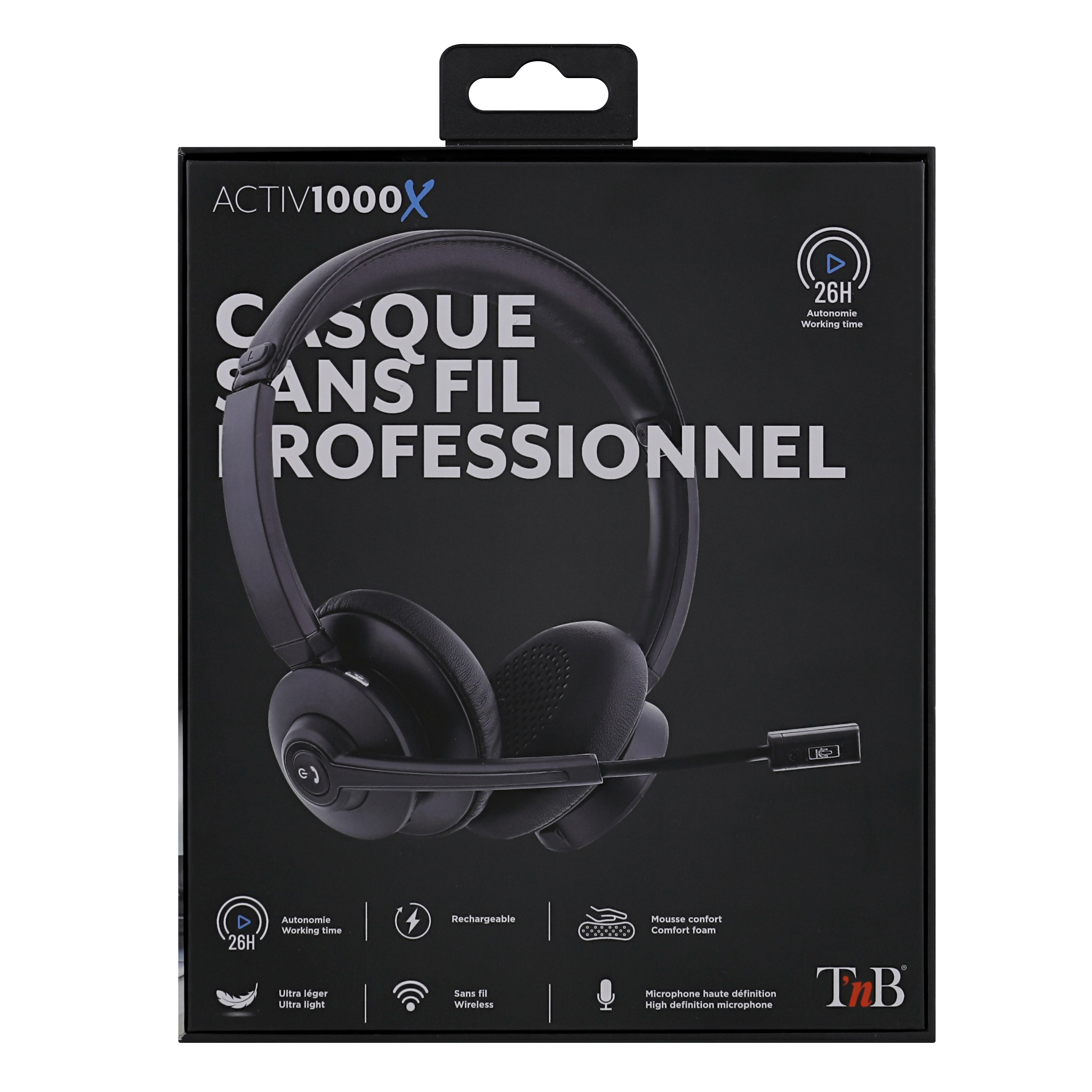 Micro casque Bluetooth® 2,4GHz avec base de recharge ACTIV 1000X5