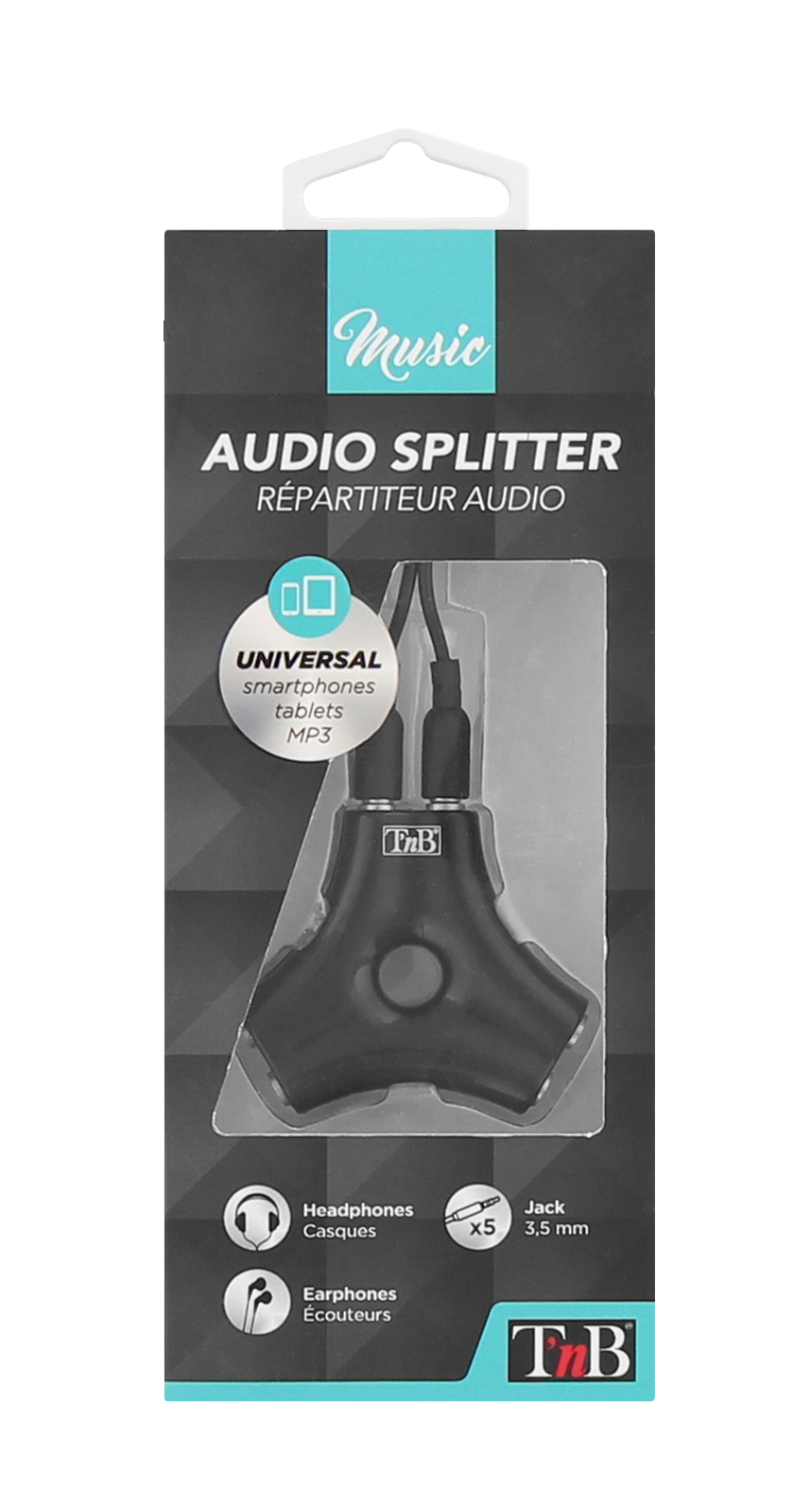 Répartiteur audio 6 jack mâle 3,5mm5