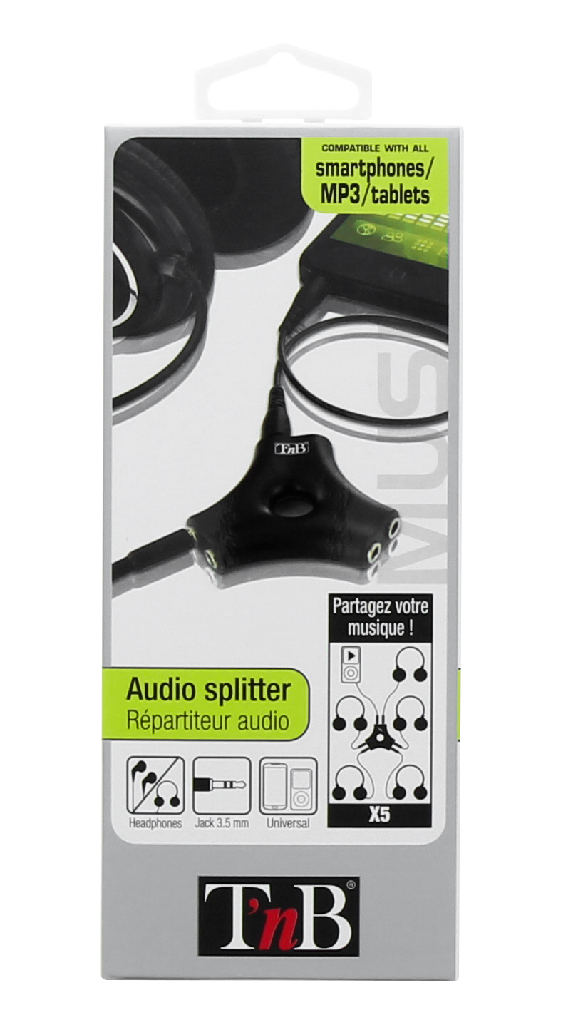 6 male jack 3.5mm audio splitter6