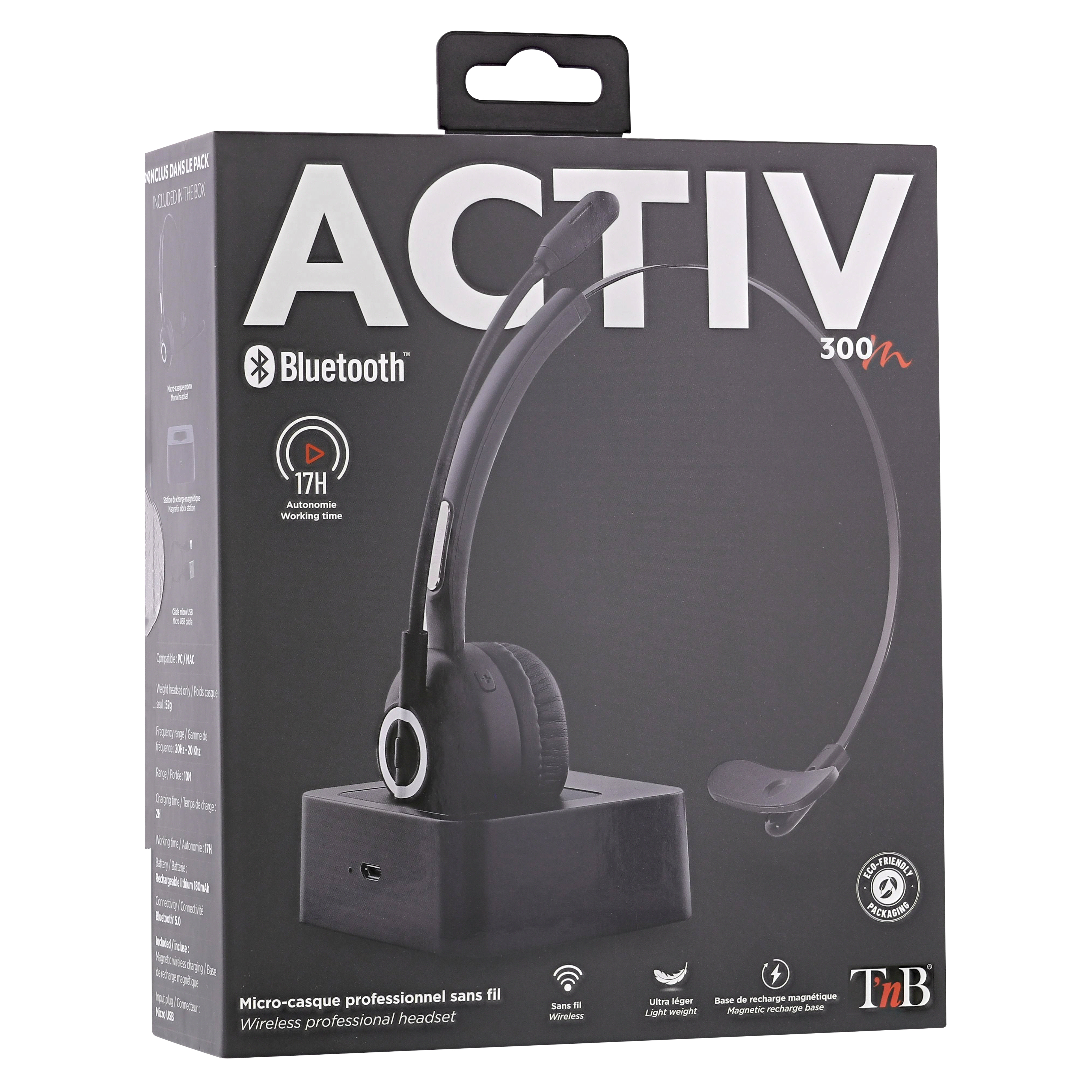 ACTIV 300M Mono Bluetooth® Headset with Charging Base4