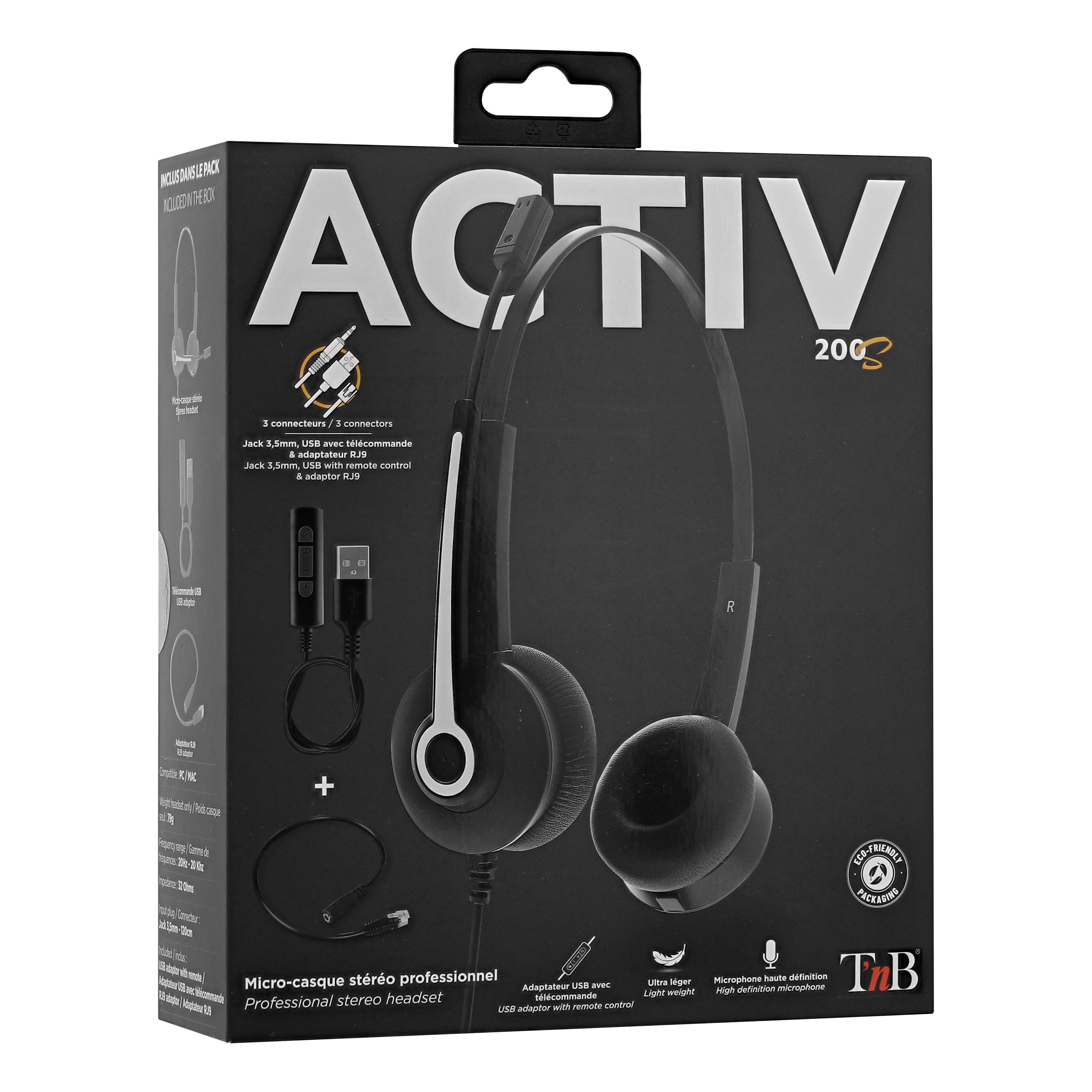 Micro casque stéréo filaire ACTIV 200S4