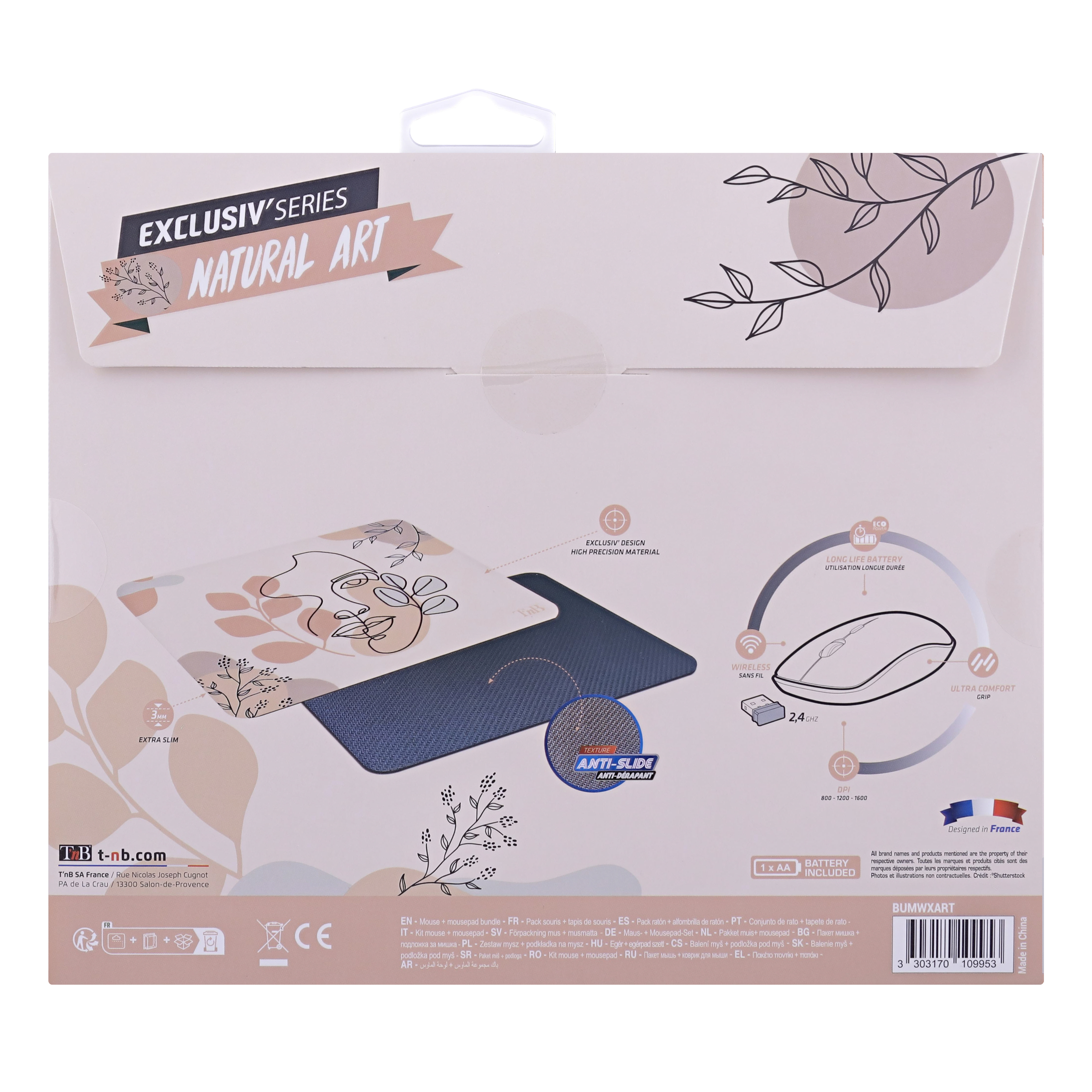 Bundle tapis de souris et souris sans fil ART EXCLUSIV5