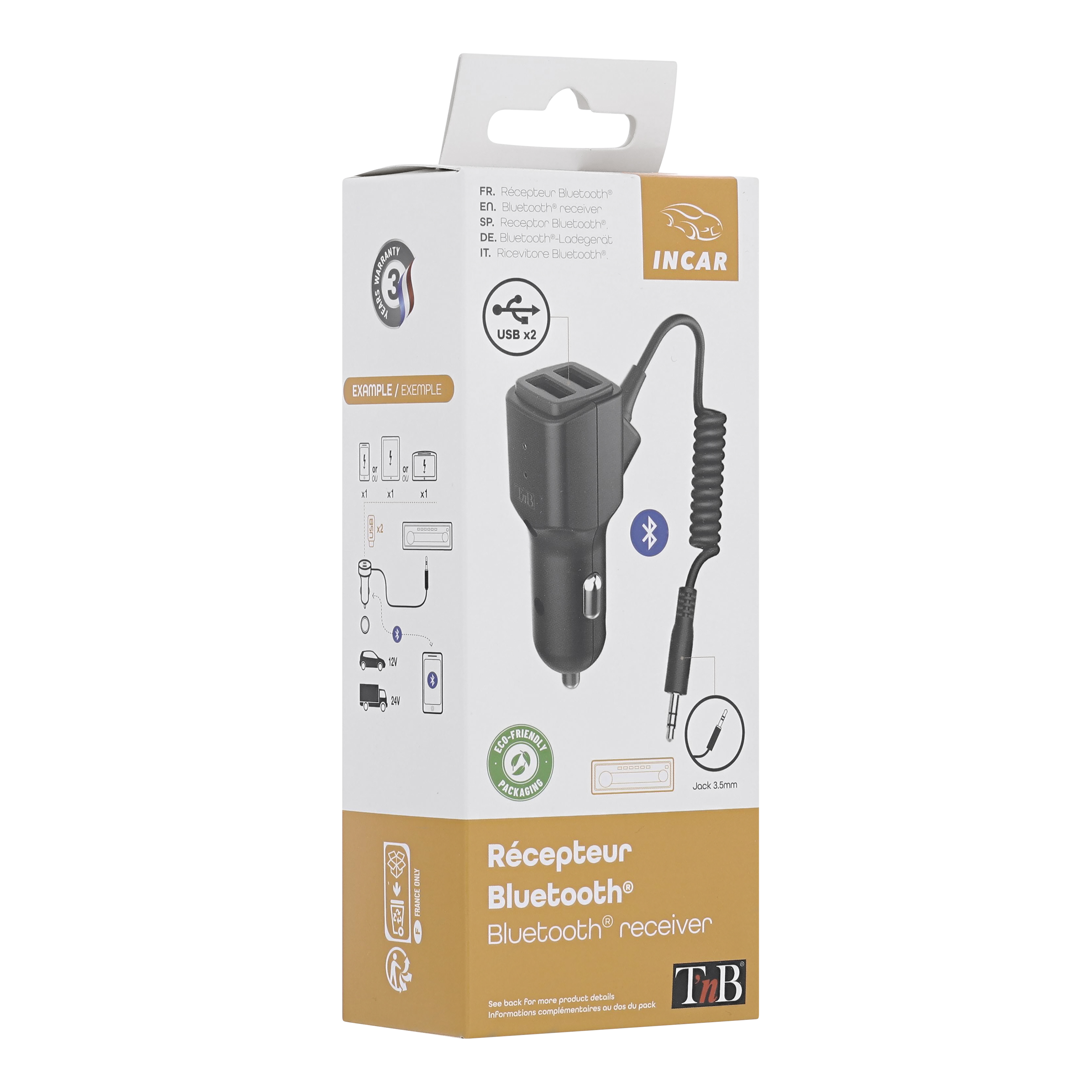 Chargeur allume cigares 2XUSB-A 12W avec récepteur Bluetooth7