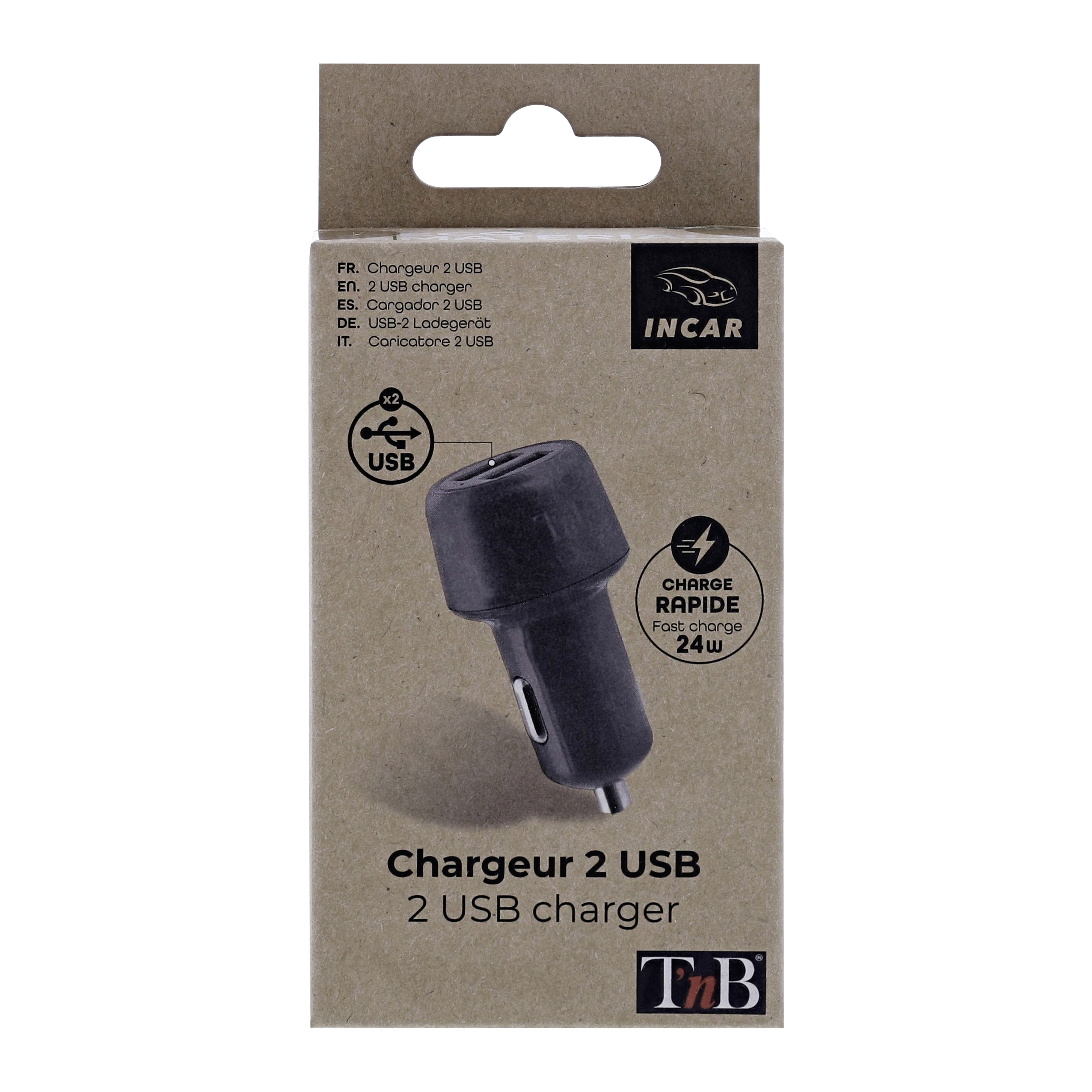 Chargeur allume-cigares 2xUSB-A 24W ECO6