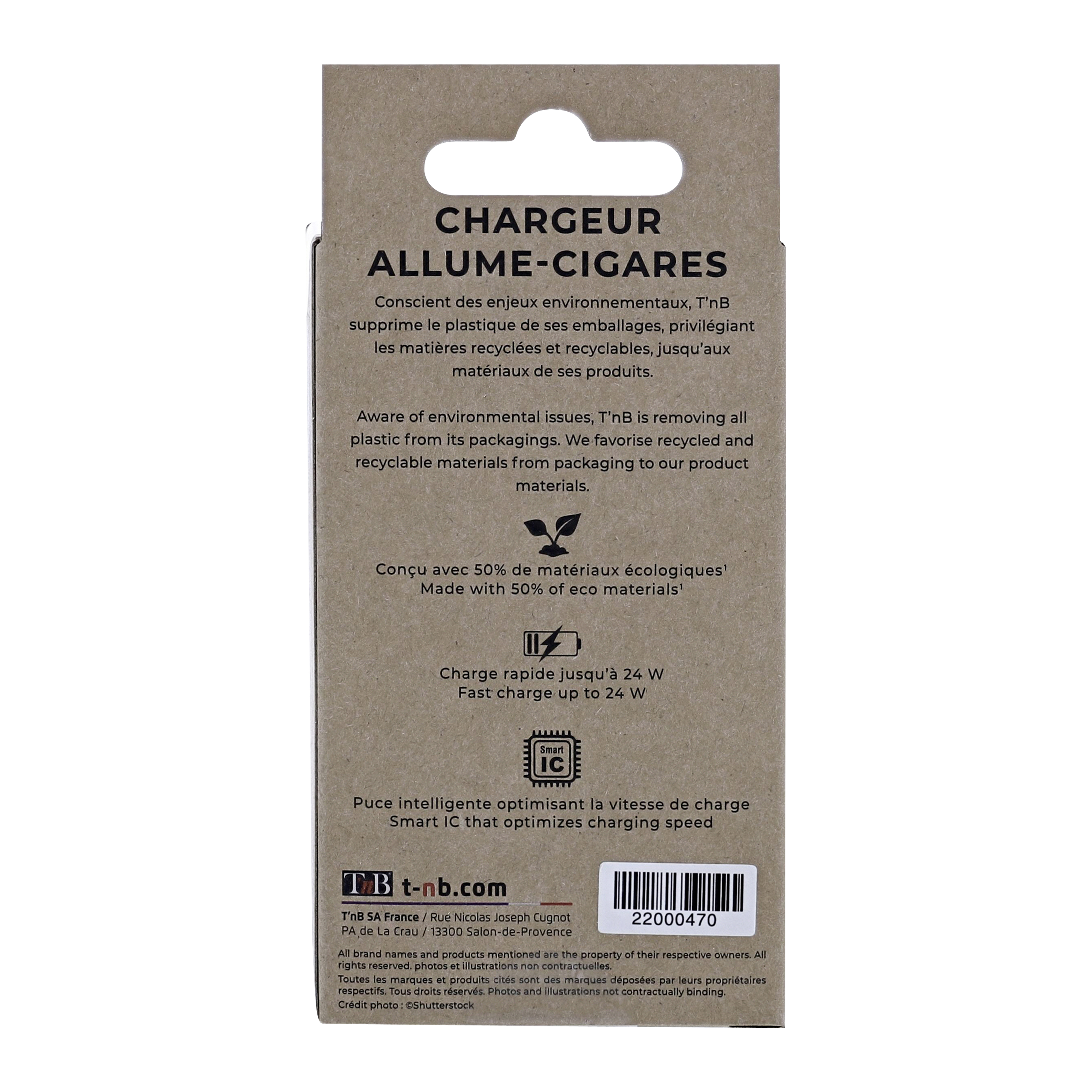 Chargeur allume-cigares 2xUSB-A 24W ECO7