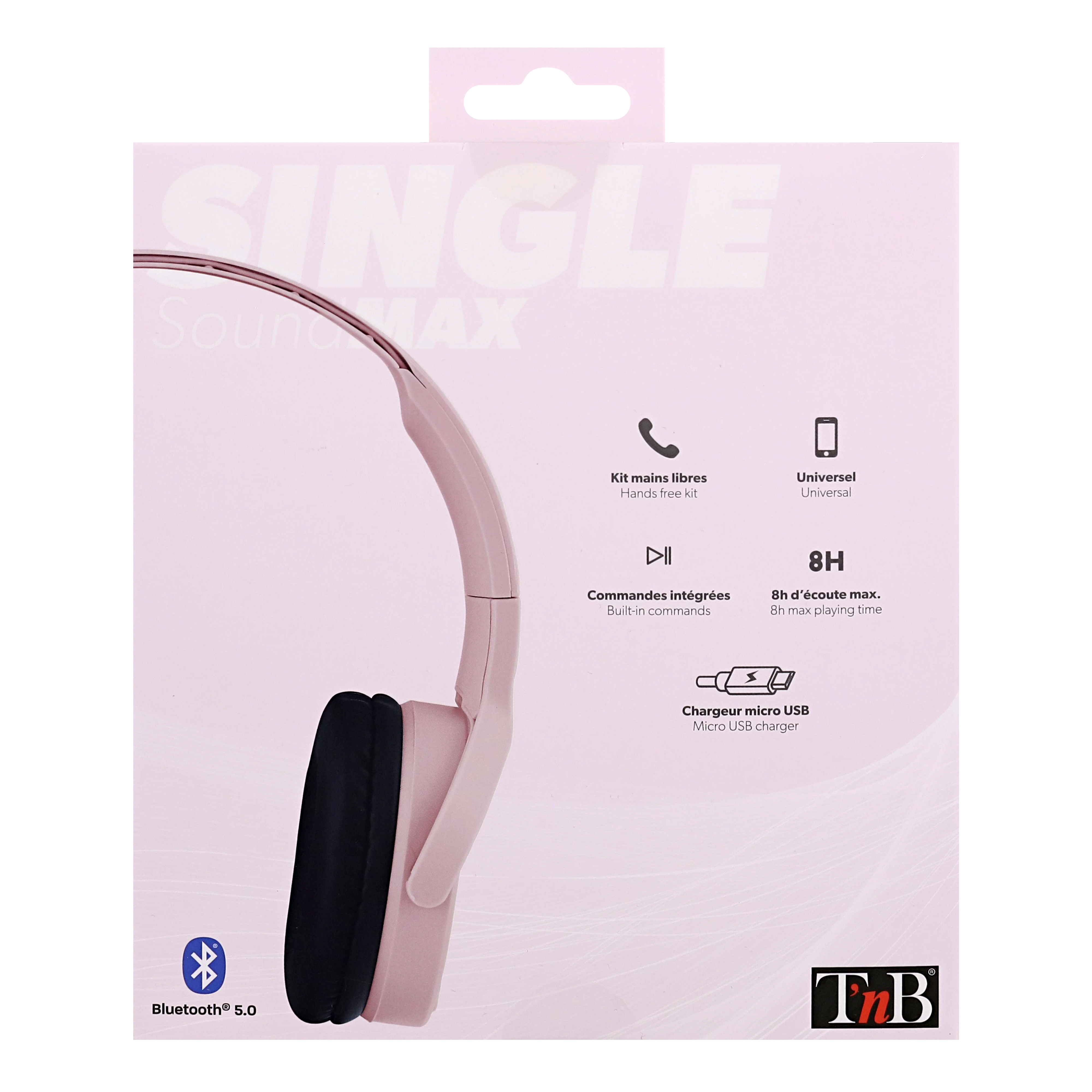 Casque Bluetooth SINGLE or Rose8