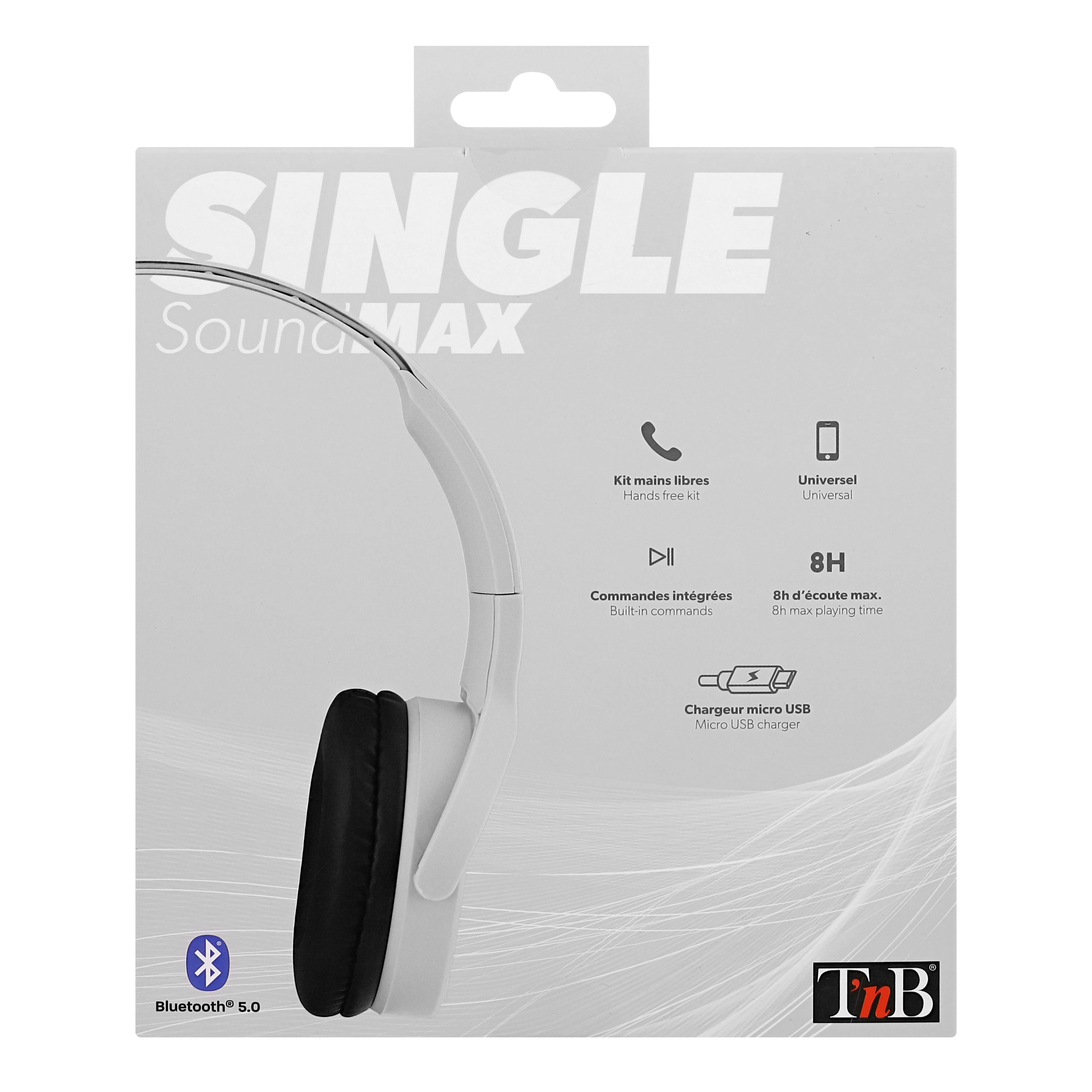 SINGLE Silver Bluetooth Headphones8