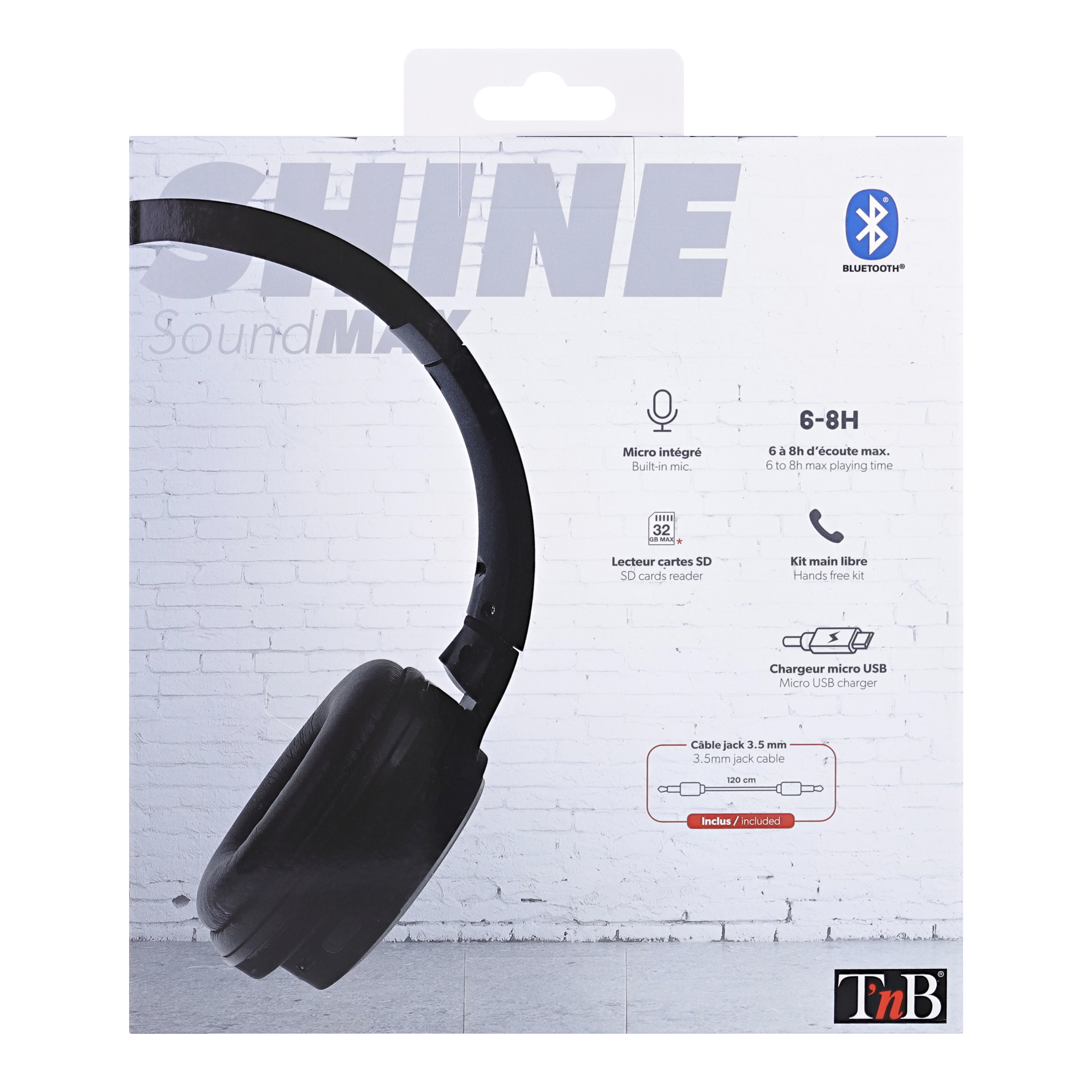 Casque Bluetooth SHINE noir6