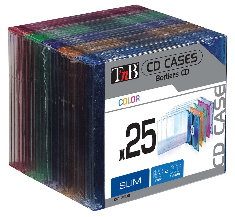 CD cases x 25 SLIM COLOR3